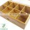 Natural Color Wooden Bamboo Tea Bag Organizer Storage Box