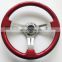 ABS chrome classic steering wheel , pink racing steering wheel, silver colored steering wheel