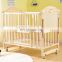 New type full size luxury baby crib solid wood pine twin cot bed for newborn baby