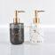 Home Decorative Modern Gold Design Marble Ceramic Bathroom Accessories Set