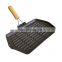 Cast iron bbq griddle plate reversible square pan with folding handle