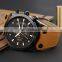 New Arrival Skmei 9282 Brown Quartz Watch for Men Wristwatch with Leather Strap Wholesale Price