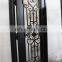 factory price  in stock flat top beautiful modern entry safety exterior wrought iron and glass double front doors