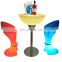 Mange debout Lumineux LED MRohsticolore - ROUND led cocktail bar table
