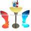 Mange Debout Lumineux LED MRohsticolore - ROUND Led Cocktail Bar Table