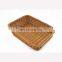 Wholesale Hand-woven home storage plastic wicker rattan bread fruit small Storage Basket