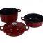 4-Piece Enameled Cast Iron Stackable Cookware Set