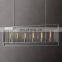 Custom Beckman Rectangular Glass Lampshade Industrial Metal Brass Chandelier Living Room Hotel Home Ceiling Lighting