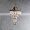 Gold Crystal Chandelier Modern Teardrop Pendant Light Fixture Hanging Lighting for Living Room Entryway Foyer High Ceiling