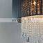 Contemporary Crystal Semi Flush Mount Ceiling Light Fixture Middle-Sized Cylinder Drum Shade Lamp for Hallway Bedroom