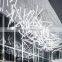 Modern custom hotel entrance long coloured art deco glass tube pendant chandelier lighting fixture