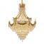 French Luxury Style Dining Room Home Decor Antique Gold Brass Led Crystal Chandelier Pendant
