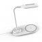 Lampe de table multifonctionnelle de charge rapide de 10W, chargeur sans fil. Mode de la norme Qi la plus rapide, lumière LED polyvalente pour charge sans fil