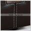 360 degrees rotatable faux leather remote control carousel