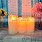 battery operated moving wick led real wax flameless candle