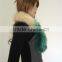 Fashion dyed fox fur scarf in gradient color