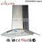 CE SAA GS CB Approved Hot Sales 90cm Curved Glass Copper Island Range Hood