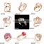 2016 Gorgeous Plated Ring Crystal Nail Rings For Woman And Fashion Nail Jewelry L0042
