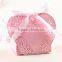 Elegant & romantic pink love heart shaped laser cut candy gift boxes with ribbons for wedding party