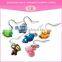 Wholesale fashion girls beautiful fashion style multi-color design dangle earring