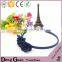 2016 new design elastic material for headbands wholesale foe kid girl hair flower clip