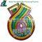 Glitter colored Rainbow Trial Biking Medal with 2 ribbon attach