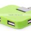 Portable Mini Cute flat High Speed USB 2.0 HUB 4 ports for PC notebook Mac