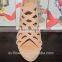 Europen stype nude hollow out 2015 ladies sandals shoes