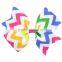 Deshine Wholesale Ribbon Bow Colorful Ripple Bobby Pins ZX1041