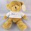 new arrival stuffed plush white t-shirt yellow teddy bear soft toys odm