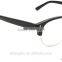 2015 hotselling round black acetate hand made spectacles optical frames eyewear eyeglasses with half-rim metal