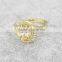 wholesale new fashion charms crystal jewelry women brass ring