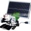 Eco DC UPS 10W 20w 30w portable led mini solar home lighting system with usb power bank/10-30w led lighting smart power bank