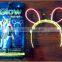 Wholesale foilbag packing glowing hairclips light in the dark