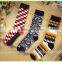 Colorful socks men happy socks long cotton socks bulk wholesale crew socks