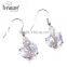 silver jewelry silver earring with dangle crystal earring jewelry