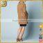 Fashion Style Custom Suede Collarless Long Women Coat                        
                                                Quality Choice