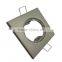square brushed satin chrome downlight mains gu10