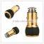 2-port Dual USB Metal Car Charger Pure copper series Car Charger with Window Glass Breaking Tap Hammer for Cellphone A001