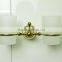 China Supplier Classic Rose Gold Plating Brass Double Cup With Holder Bathroom Accessory Set Quality Choice