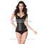 7 Steel Bone Nude Zipper And Clip Latex Rubber Waist Training Corset