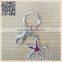 Friendship Gifts Silver Custom Metal Red Star Key Chain