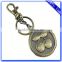 Personalized zinc alloy pearl nickel custom made metal keychain
