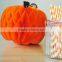 Haunted Halloween 3D Honeycomb Paper PUMPKINS Thanksgiving Decorations