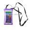 Fashion Smart PVC Waterproof phone pouch with Neck Strap and gasbag