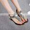 Diamond clip toe flat sandals with flat sandals shoes Bohemia was thin