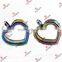 Heart Key Memory Locket Pendant floating key locket Rainbow Color