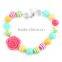 kid child bubblegum chunky necklace set baby girls hot pink bowknot Chunky necklace baby jewerly