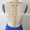 OEM Blue jersey with beaded low back formal evening party dresses