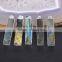 Rectangle Bar Labradorite Pendant, Silver Plated Gem Stone Pendant, Rainbow Stone Jewelry